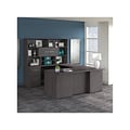 Bush Business Furniture Office 500 72W U Shaped Executive Desk with Drawers and Hutch, Storm Gray (