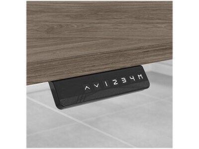 Bush Business Furniture Office 500 72"W Adjustable U-Shaped Executive Desk with Drawers, Modern Hickory (OF5005MHSU)