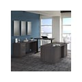 Bush Business Furniture Office 500 72W Adjustable U-Shaped Executive Desk with Drawers, Storm Gray