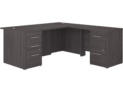 Bush Business Furniture Office 500 72W L Shaped Executive Desk with Drawers, Storm Gray (OF5004SGSU