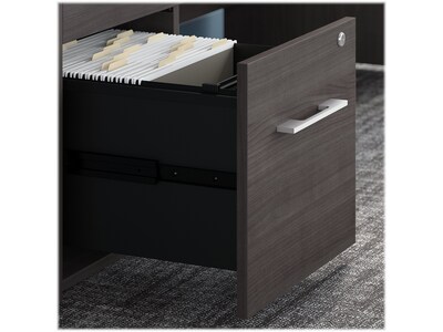Bush Business Furniture Office 500 72"W L Shaped Executive Desk with Drawers, Storm Gray (OF5004SGSU)