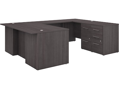 Bush Business Furniture Office 500 72W U Shaped Executive Desk with Drawers, Storm Gray (OF5002SGSU