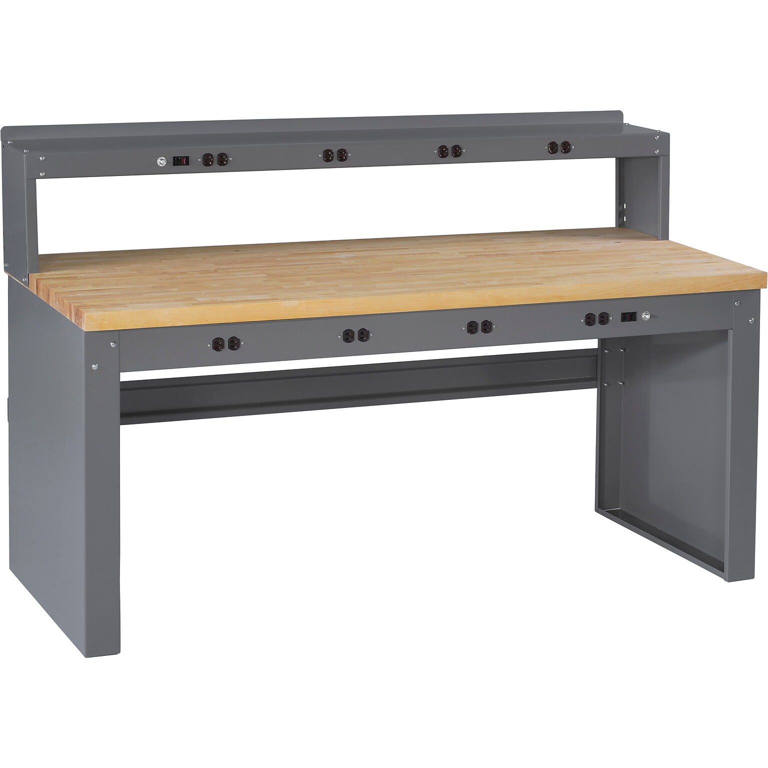 Tennsco Electronic 72 Workstation Table, Medium Gray (EB-2-3072M-MGY)