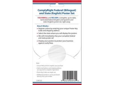 ComplyRight Federal and State Labor Law Poster Set, Bilingual (CRPS05)