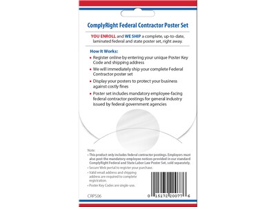 ComplyRight Federal Contractor Labor Law Poster Set (CRPS06)