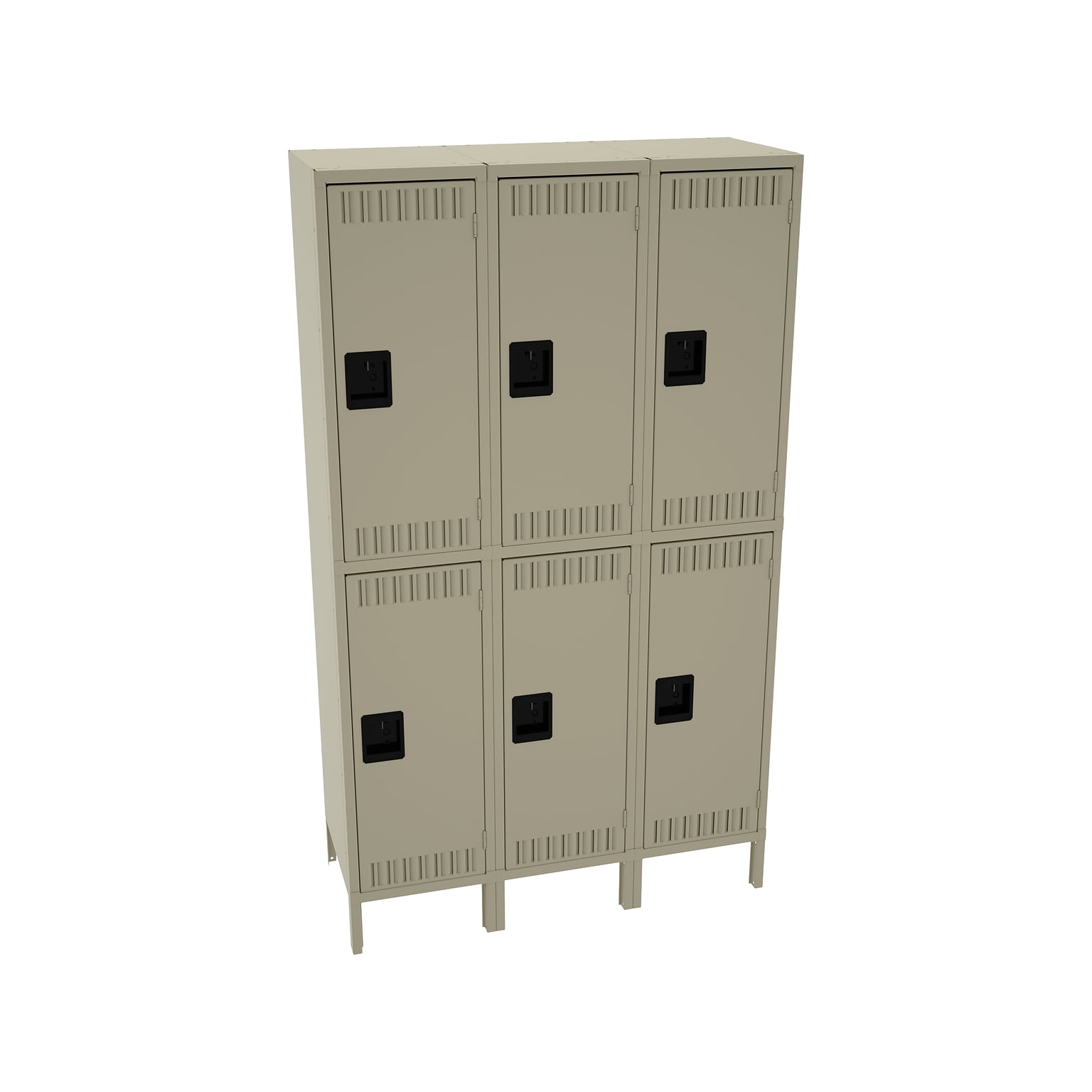 Tennsco 78 2-Tier Three Wide Sand Storage Locker (DTS-151536-3-SND)