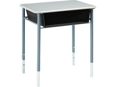 Alumni Plastic Book Box 24 Desk, Gray Spectrum (DSQ1824MTGSADGT)