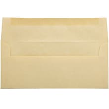JAM Paper Open End #10 Booklet Envelope, 4 1/8 x 9 1/2, Antique Gold Parchment, 500/Pack (90090663