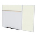 Ghent Smart-Pak Combo Series Style B Steel Dry-Erase Whiteboard, Aluminum Frame, 10 x 4 (SPC410B-V-185)