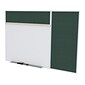 Ghent Smart-Pak Combo Series Style B Steel Dry-Erase Whiteboard, Aluminum Frame, 10 x 4 (SPC410B-V