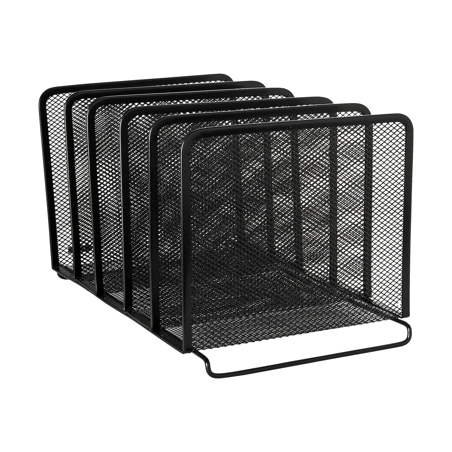 Rolodex 5-Compartment Wire Mesh File Organizer, Black (22141)