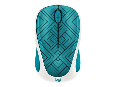 Logitech Design Collection 910-005838 Wireless Optical Mouse, Teal Maze