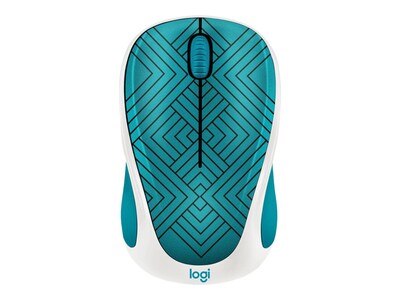 Logitech Design Collection 910-005838 Wireless Optical Mouse, Teal Maze