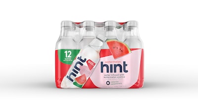 Hint Watermelon Flavored Water, 16 Oz., 12/Carton (00035)