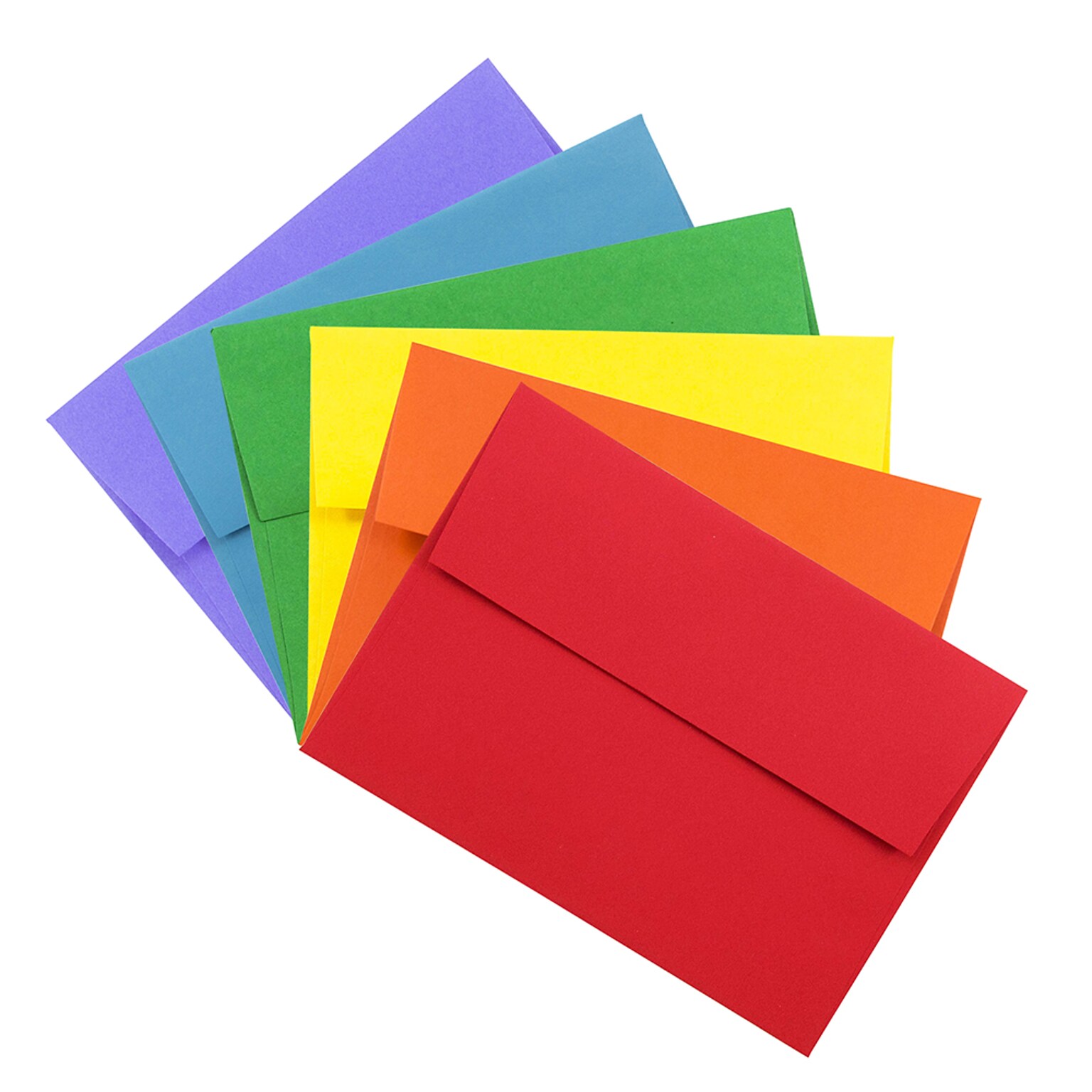 JAM Paper® A6 Colored Invitation Envelopes, 4.75 x 6.5, Assorted Colors, 150/Pack (67A6BRORGVB)