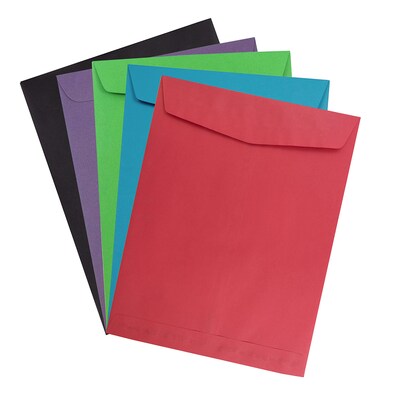 JAM Paper Open End #13 Catalog Envelope, 10 x 13, Assorted, 50/Pack (8035ASSRTD)