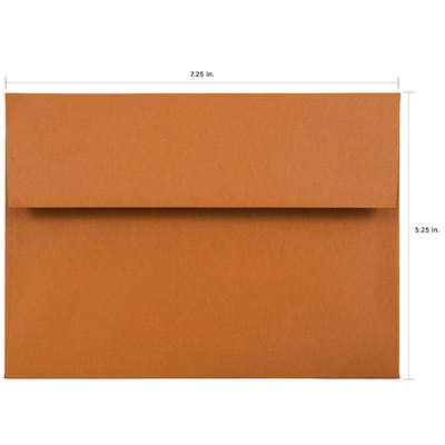 JAM Paper A7 Invitation Envelopes, 5.25 x 7.25, Assorted Colors, 125/Pack (6391A7DBGORB)