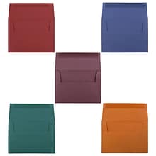 JAM Paper 4Bar A1 Invitation Envelopes, 3.625 x 5.125, Assorted Colors, 125/Pack (4BARDASSRT)