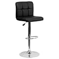 Flash Furniture Contemporary Vinyl Adjustable Height Barstool with Back, Black (DS810MODBK)