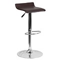 Flash Furniture Contemporary Vinyl Adjustable Height Barstool with Back, Brown (DS801CONTBRN)