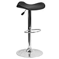 Flash Furniture Contemporary Vinyl Barstool without Back, Adjustable Height, Black (CHTC31002BK)