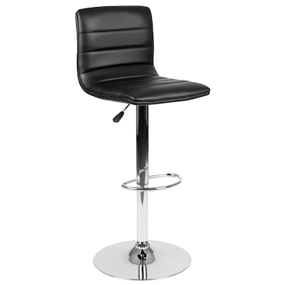 Flash Furniture Contemporary Vinyl Barstool, Adjustable Height, Black (CH920231BK)