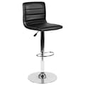 Flash Furniture Contemporary Vinyl Barstool, Adjustable Height, Black (CH920231BK)