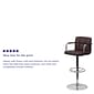 Flash Furniture Contemporary Vinyl Barstool with Back, Adjustable Height, Brown (CH102029BRN)
