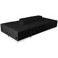 Flash Furniture  Hercules Alon Series Leather Reception Configuration, Black, 6 Pieces (ZB803690SBK)
