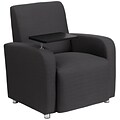 Flash Furniture Fabric Guest Chair; Gray with Tablet Arm and Chrome Legs (BT8217GY)