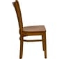 Flash Furniture Hercules Traditional Wood Slat Back Restaurant Dining Chair, Cherry (XUDGW0008VRTCHY)