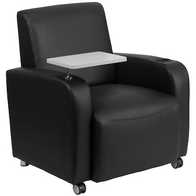 Flash Furniture Leather Guest Chair, Black (BT8217BKCS)