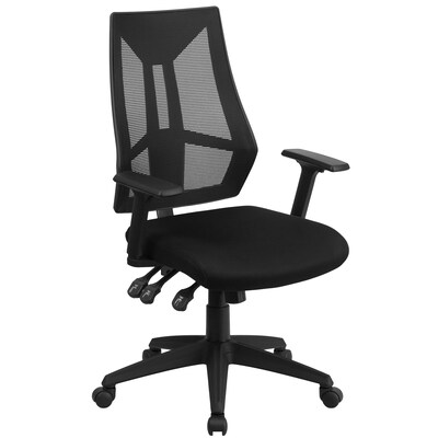 Flash Furniture Ivan Ergonomic Mesh Swivel High Back Multifunction Task Office Chair, Black (HL0017)