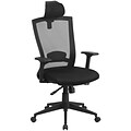 Flash Furniture Mesh High Back Executive Swivel Office Chair in Black w/Back Angle Adjustment
