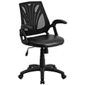 Flash Furniture Sam Ergonomic LeatherSoft/Mesh Swivel Mid-Back Task Office Chair, Black (GOWY82LEA)