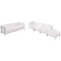 Flash Furniture Hercules Imagination Series Leather Sofa and Lounge Chair Set; White, 5