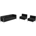 Flash Furniture Hercules Imagination Series Leather Sofa and Chair Set, Black (ZBIMAGSET13)