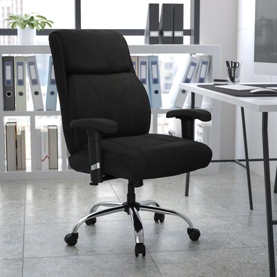 Flash Furniture HERCULES Series Ergonomic Fabric Swivel Big & Tall Task Office Chair, Black (GO2031F)