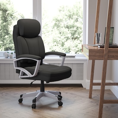 Flash Furniture HERCULES Series Ergonomic Fabric Swivel Big & Tall Executive Office Chair, Black (GO