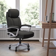 Flash Furniture HERCULES Series Ergonomic Fabric Swivel Big & Tall Executive Office Chair, Black (GO