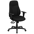 Flash Furniture Hughes Ergonomic Fabric Swivel High Back Task Office Chair, Black (BT90297HA)