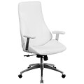 Flash Furniture High-Back Leather Executive Swivel Office Chair, White (BT90068HWH)