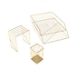 U Brands Vena Desk Organization Set, Gold Wire (3940U00-01)