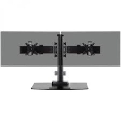 Ergotech Dual Monitor Horizontal Desk Stand, Up to 30 Monitors, Black (130-D16-B02)