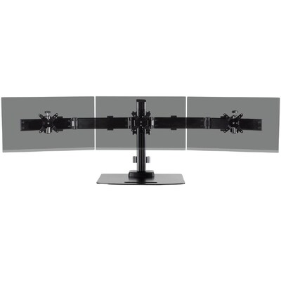 Ergotech Triple Monitor Horizontal Desk Stand, Up to 30 Monitors, Black (130-D16-B03)