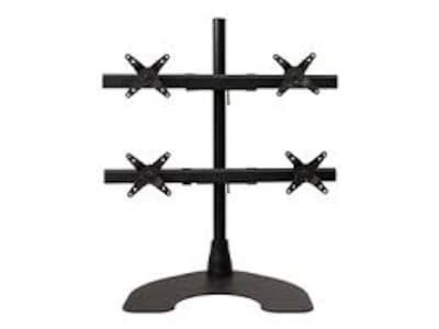 Ergotech Quad Heavy Duty Desk Stand, Up to 24 Monitors, Black (100-D28-B22-HD)
