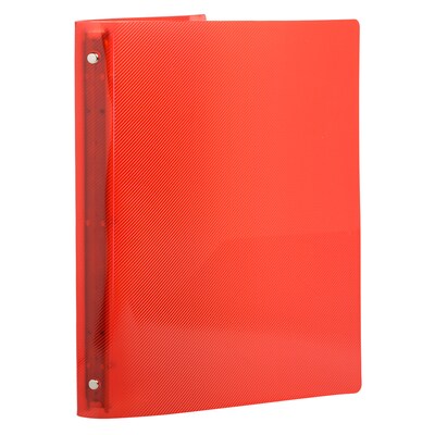 JAM Paper Designders 1" 3-Ring Flexible Poly Binders, Red (750T1RE)