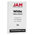 JAM Paper Extra Heavyweight 110 lb. Cardstock Paper, 11 x 17, White, 50 Sheets/Pack (16934189)