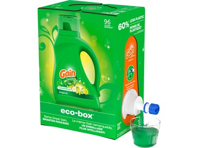 Gain Eco-Box HE Liquid Laundry Detergent, 96 Loads, 105 oz. (60402)
