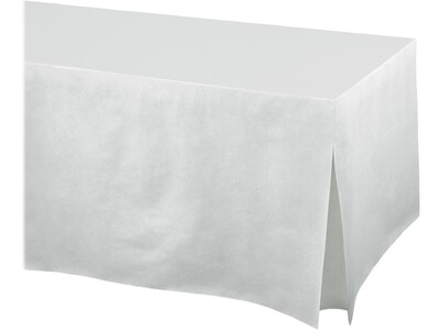 Amscan Tablefitters Party Tablecover, White, 4/Pack (578505.08)